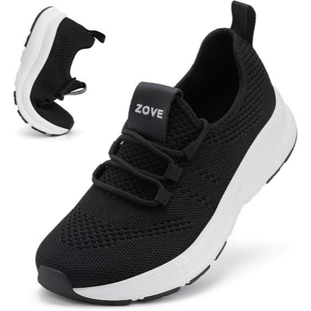 ZOVE Shoes Women 42 Extra Wide Width Wide Toe Box Sneakers Lightweight Black